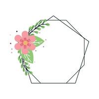 ilustração de moldura de borda geométrica floral vetor