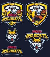 mascote destemido wildcats vetor