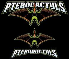 mascote da equipe pterodáctilos vetor