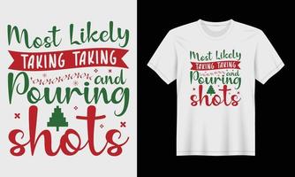t-shirt do Natal da família projeto engraçado do t-shirt do Natal. vetor