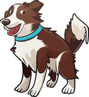 vetor de ilustração de desenho animado de cachorro de um cachorro feliz