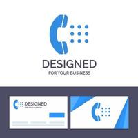 aplicativos de modelo de logotipo e cartão de visita criativos chamam ilustração vetorial de telefone de discagem vetor