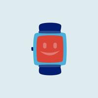 ilustrações futuristas de smartwatch. ilustração vetorial de estilo bonito ou clipart adequado para web design, pôster, banner e design de aplicativo. tema de tecnologias futuristas. vetor