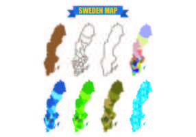 Suécia Vetores De Mapa