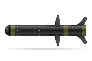 ilustração em vetor de sistema de mísseis portátil de mão isolada no fundo branco