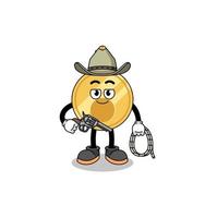 personagem mascote da chave como um cowboy vetor