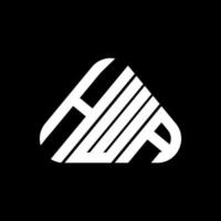 design criativo do logotipo da letra hwa com gráfico vetorial, logotipo simples e moderno hwa. vetor