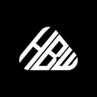 design criativo do logotipo da carta hbw com gráfico vetorial, logotipo simples e moderno da hbw. vetor