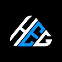 design criativo do logotipo da carta heg com gráfico vetorial, logotipo simples e moderno heg. vetor