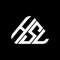 design criativo do logotipo da letra hsl com gráfico vetorial, logotipo simples e moderno do hsl. vetor