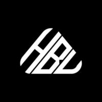 design criativo do logotipo da carta hbu com gráfico vetorial, logotipo simples e moderno da hbu. vetor