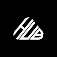 design criativo do logotipo da letra hub com gráfico vetorial, logotipo simples e moderno do hub. vetor