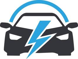 ilustração do logotipo do carro elétrico vetor