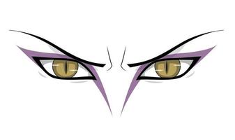 gráfico vetorial de ilustração dos olhos de orochimaru em naruto vetor