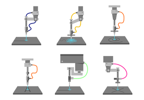 Vetores da máquina do jato de água