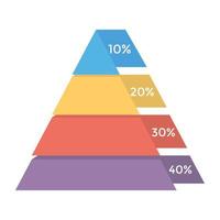 gráfico de pirâmide na moda vetor