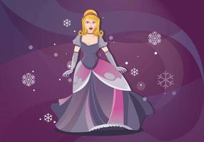 Vestido Princesa para Evening Gala Vector Background