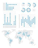 conjunto de modelo de design de gráfico infográfico de pesquisa científica internacional. apresentação de dados visuais. gráficos de barras editáveis e coleção de diagramas circulares vetor