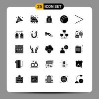 pacote de ícones de vetores de estoque de 25 sinais e símbolos de linha para atividades na próxima seta de camisa atrás de elementos de design de vetores editáveis
