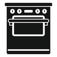 vetor simples de ícone de fogão. interior da cozinha