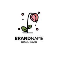 modelo de logotipo de negócios de primavera de natureza floral girassol cor lisa vetor