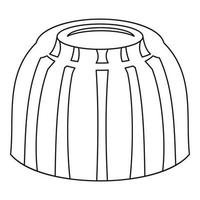 ícone de padaria saborosa, estilo de estrutura de tópicos vetor