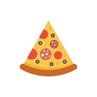 ícone de fatia de pizza saborosa vetor plano isolado