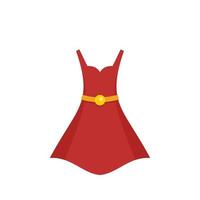 loja de ícone de vestido vermelho vetor plano isolado