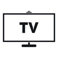 ícone da televisão, estilo simples vetor