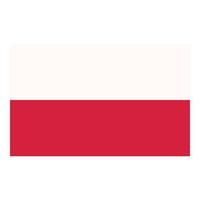 vetor de desenhos animados do ícone da bandeira da Polônia. Viagem de Turismo