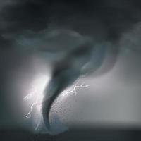 composição realista de tornado e ciclone