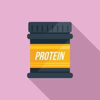 ícone de comida de rótulo de proteína plana vector. nutrição esportiva vetor