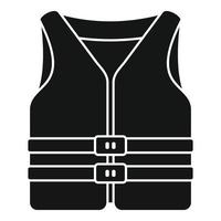 vetor simples de ícone de colete de resgate. jaqueta de segurança
