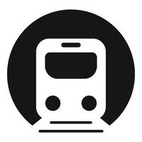 vetor simples de ícone de trem de metrô. Plataforma ferroviária