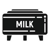 vetor simples do ícone do tanque de leite de fábrica. queijo alimentar