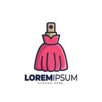 modelo de logotipo de perfume de vestido vetor