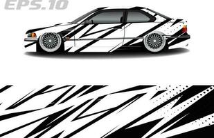 design de adesivo de carro de corrida de libré adesivo, fundo gráfico abstrato legal vetor