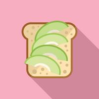 vetor plana de ícone de sanduíche em casa de café da manhã. comida saudável
