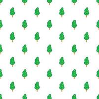 padrão de árvore verde, estilo cartoon vetor