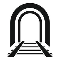 vetor simples do ícone do túnel ferroviário. ver entrada