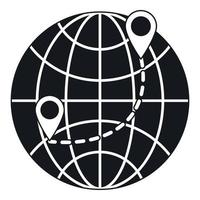 ícone do globo, estilo simples vetor