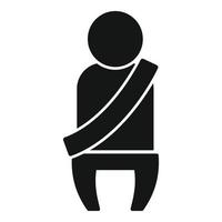 vetor simples do ícone do cinto de criança do carro. serviço de veículo