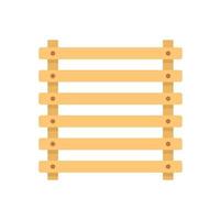 ícone de moldura de madeira de sauna vetor plano isolado