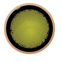 vetor de desenhos animados do ícone de chá matcha asiático. pó verde
