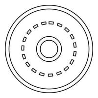 ícone de círculo de estrada, estilo de estrutura de tópicos vetor