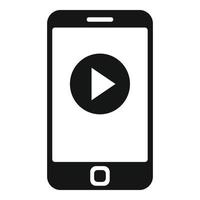 ícone de edição de vídeo do telefone vetor simples. smartphone móvel