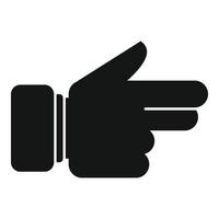 mostre o vetor simples do ícone da mão. gesto de dedo