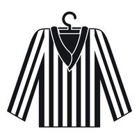 ícone de camisa de pijama listrado, estilo simples vetor