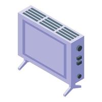 vetor isométrico do ícone do radiador de quarto. clima de energia