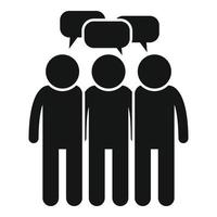 vetor simples de ícone de diálogo de pessoas. diálogo de negócios